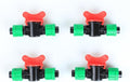Drip Irrigation Shut Off Valve, In-Line Barbed Switch Valve Locking Fitting, Compatible with 1/2 inch Drip Tape Tubing Sprinkler System- 4 Pack