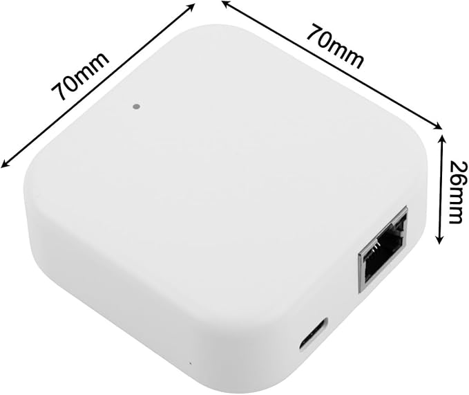 WiFi Gateway-Hub For TTLock App With Remote Control, Real Time Monitoring, Multiple Smart Door Lock Pairing, Compatible With G2 And G3 Models, ABS Housing, White(G3 wired)