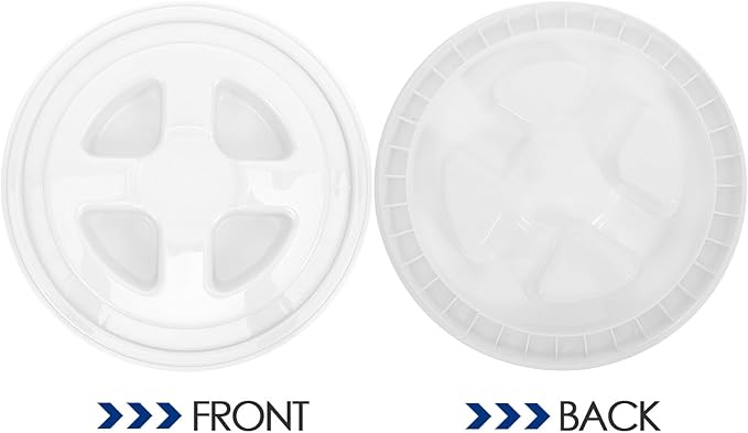 Seal Lid for Utility Buckets - Screw Pail Lid Pet Food Storage Chicken Feeders Paint Storage - Bucket Top for Pouring Contents Diameter 31cm/12"