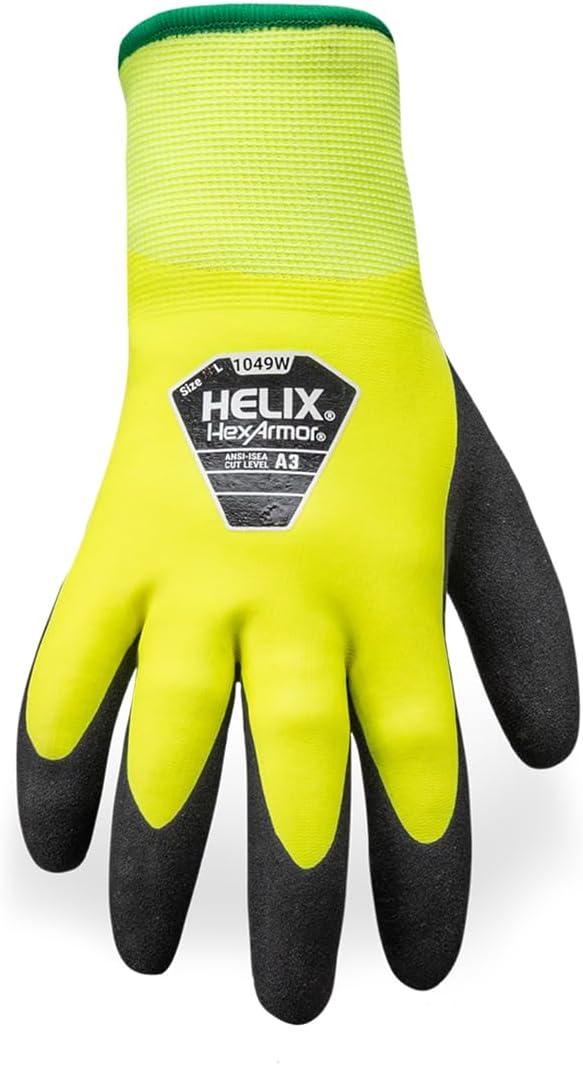 HexArmor Cold Weather Helix Series Gloves | Cut and Puncture Resistant | High-Dexterity | Touchscreen Capable