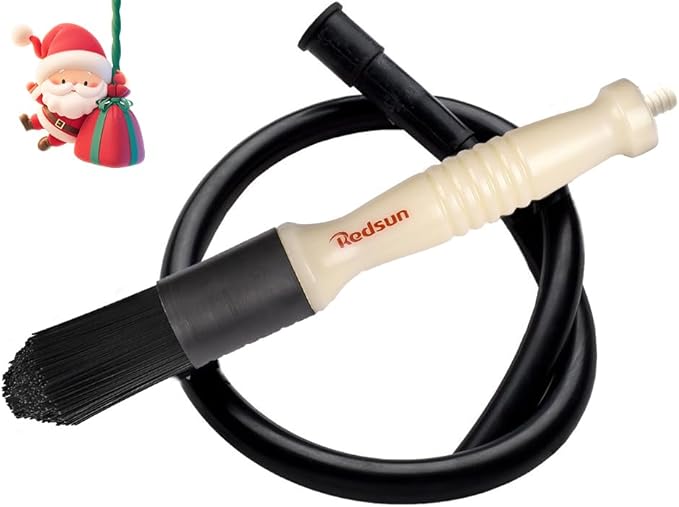 Flow-Thru Parts Washer Brush Parts Cleaning Brush(3.6 Ounce,10.62 Inch) with 28 Inch Long Hose Connects to Parts Washer Nozzle (White)