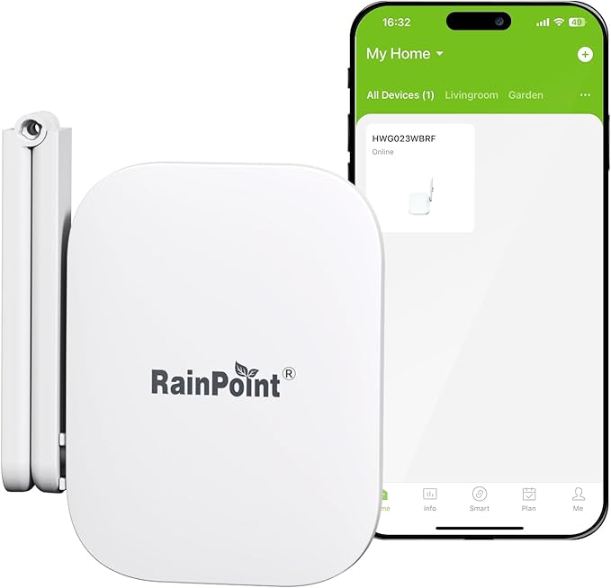 RAINPOINT Antenna Gateway for WiFi Water Timer, Sprinkler Controller, Smart Hose Timer Valve, Drip Irrigation for Garden, Lawn, and Yard