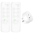 NineLeaf Wireless Remote Control Outlet with Timer, Indoor Remote Timer Outlet, No Interference No Wiring, 15A/1875W 500FT RF Range, Countdown Light Switch for Lamp, Fan,2Remote 1Outlet