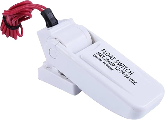 Float Control - Automatic Activation Bilge Pump Button, Waterproof 12V Pump Trigger | Marine Float Button Sensor, Reliable Bilge Pump for Water Quality Control and Boat Use