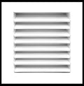 HVAC Premium 20"W x 20"H Aluminum Exterior Gable Louver Vent for Walls & Crawlspace - Weather-Resistant Air Grille with Screen Mesh - White [Outer Dimensions 21.75"W x 21.75"H]