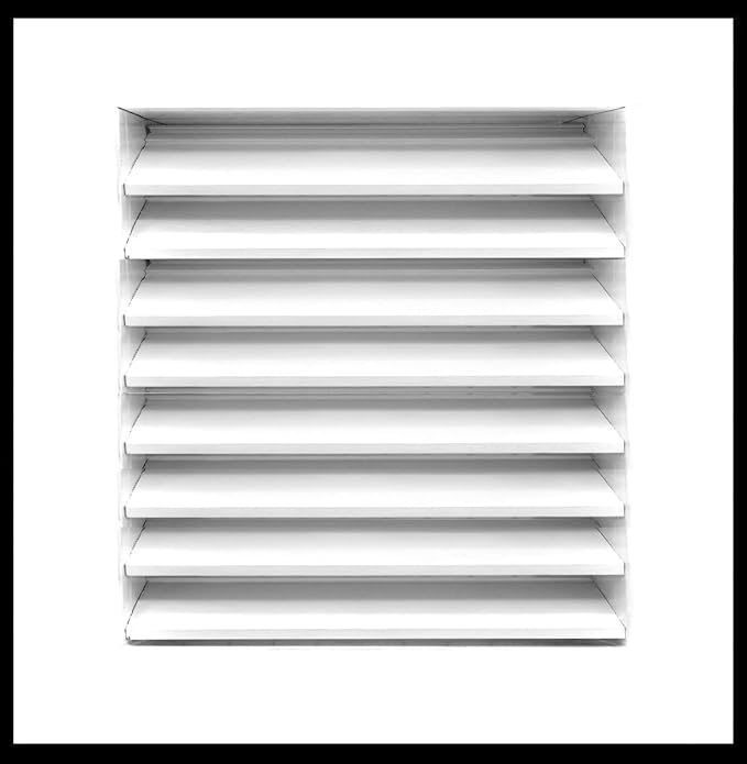 HVAC Premium 20"W x 20"H Aluminum Exterior Gable Louver Vent for Walls & Crawlspace - Weather-Resistant Air Grille with Screen Mesh - White [Outer Dimensions 21.75"W x 21.75"H]