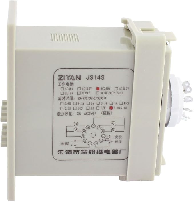 JS14S AC 220V 0.01S-999H 11-Pin Adjustable Time Delay Timer Relay