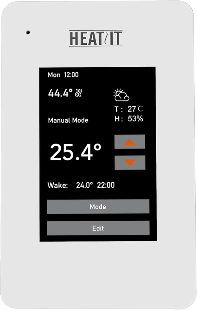 HEATIT ET-7A Touchscreen Programmable Thermostat with Voice Control