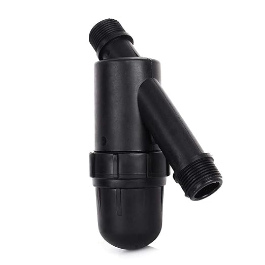 Drip Irrigation Kit, 3/4" Screen Filter Mesh, Y-Type Mesh Water Filter, Heavy Duty Plastic & Stainless Steel, Integrated Filtration System, Black, 5 M/ H, 1-8Kg Working Pressure