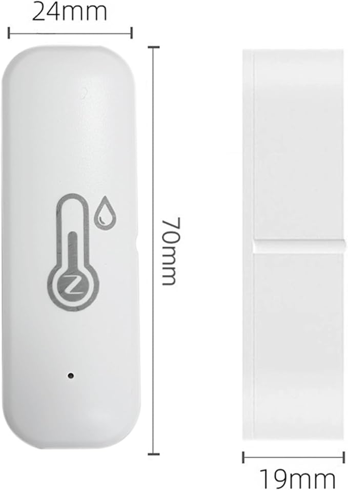 Tuya Zigbee Smart Temperature Humidity Sensor Outdoor IP65 Waterproof APP Controlled Remote Monitoring Alert System Smart Home Compatible