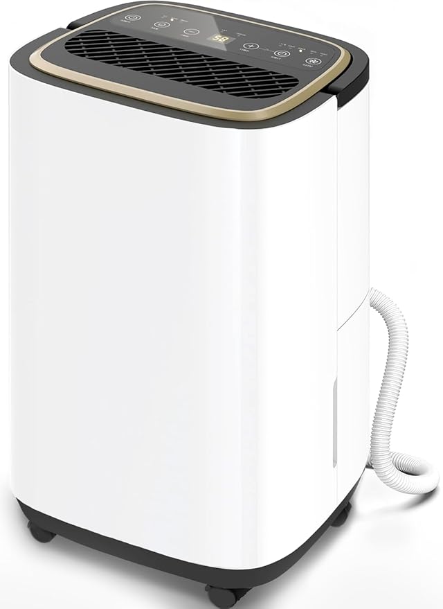 3000 Sq.Ft Dehumidifier for Basement with Drain Hose, Upgraded 30 Pint Large Best Compressor Dehumidifiers for Home or Garage, Smart Humidity Control, 24H Timer & Child Lock, Ideal for Large Rooms