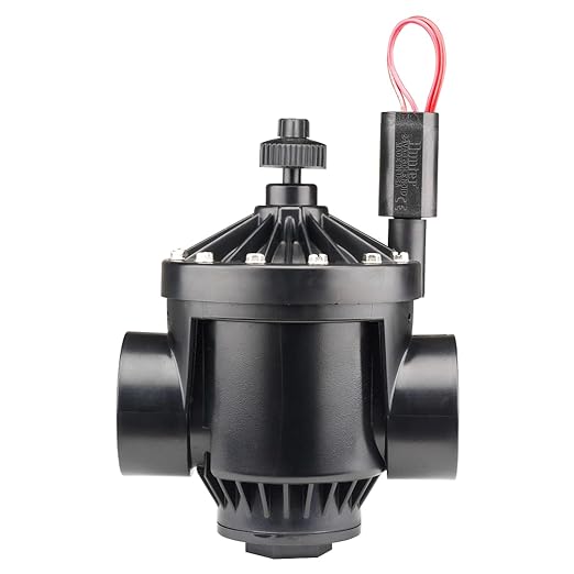 Hunter PGV 2 Inch Irrigation Valve with Flow Control, Globe Angle Combination, Heavy Duty Plastic, Female Thread Inlet Outlet, 20–150 PSI, Sprinkler Valve for Lawn and Garden Systems