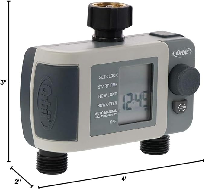 2-Outlet Programmable Hose Faucet Timer