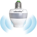 Smart Radar Motion Sensor Light Socket Adapter – E26/E27 Screw-in Add-On, Dusk-to-Dawn, Invisible Radar Through Glass-Wall, Works with LED CFL Incandescent Bulbs （1-Pack）