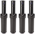 Rain Bird 5000 Heavy Duty Simple Adjust Gear Driven Rotor Sprinkler Head, 4-Pack - 3/4 inch Inlet - Water Efficient 4 inch Pop Up Lawn Sprinkler, Adjustable 40-360 Degree Arc and 25-50 ft Radius