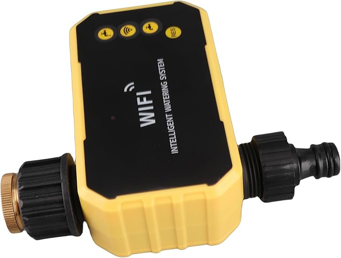 Alomejor Smart Water Timer with Rain Sensor Functionality, WiFi Sprinkler Controller for Efficient Watering, ABS Material,Yard
