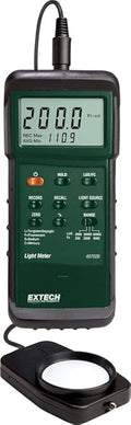 Extech 407026 Heavy Duty Light Meter with PC Interface - Digital Lux and Foot-Candle Meter for Industrial Lighting Audits, OSHA Compliance & Greenhouses - 4 Light Settings & RS-232 Data Port