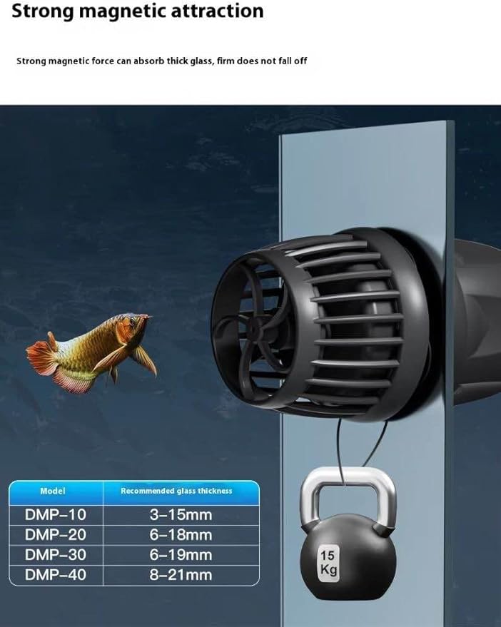 Jecod-Series Aquarium Wave Maker Pump (DMP40) - Submersible Circulation Pump for Saltwater Marine Reef Tanks, Bluetooth App Control & Smart Controller Included
