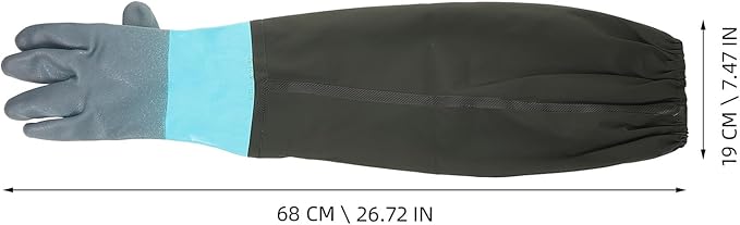 HOMSFOU Cut-resistant Waterproof Protective Work Gloves 70cm Extended Length Heavy Duty Safety Gloves for Outdoor and Warehouse Use