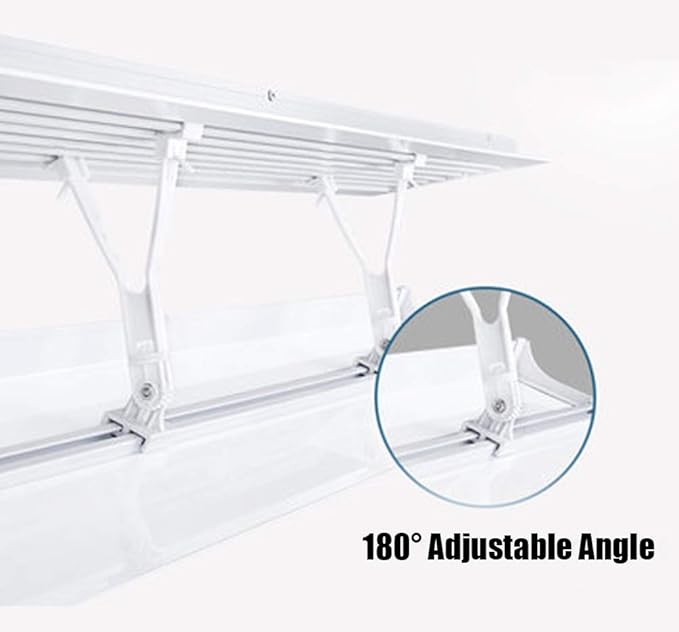 Air Deflector Adjustable Heat and Air Deflector for Sidewall Ceiling Vents RV, Home HVAC, AC and Ceiling Registers 23" Inch White