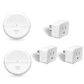 NineLeaf Wireless Motion Sensors Plug, PIR Sensor Outlet with Timer Setting to Auto Turn On/Off, Adjustable Detection Range, 15A/1500W Remote Control Plug for Christmas Lights, Fans(2Sensor 3Plugs)