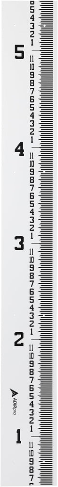 AdirPro 7" Wide Stream Gauge - Heavy Duty Staff Gauge - All Weather Gauge - Water Depth Gauge - Flow Meters - Graduated in Feet/Inches (0-5')
