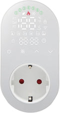 Luocute Smart WiFi Plug in Thermostat APP Remote Voice Control Energy Saving Mode Compatible with Electric Heating Equipment for Home Greenhouse Reptile Enclosure (White)
