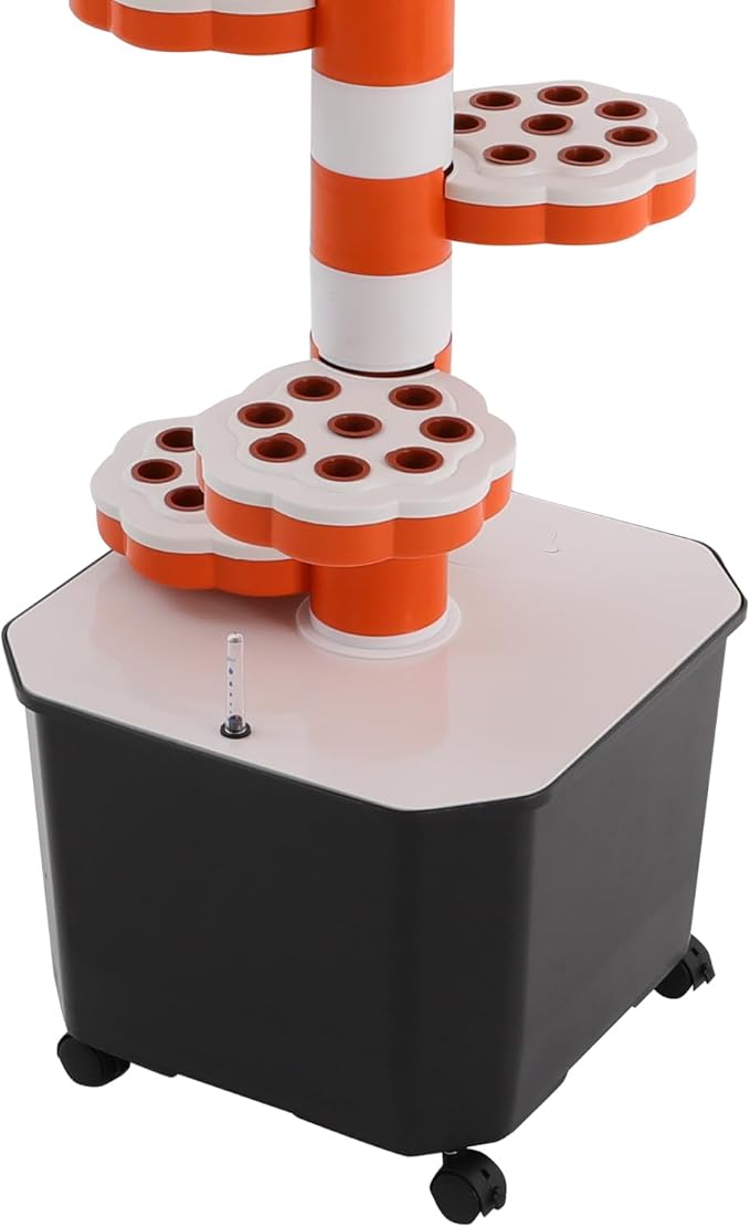 80 Pots Hydroponic Grow Tower 10-Tier Vertical Hydroponic Gardening Tower System Indoor Garden Kit w/Automatic Watering 7.93 Gal Tank 15W Pump (11.89 Gallons Water Tank)