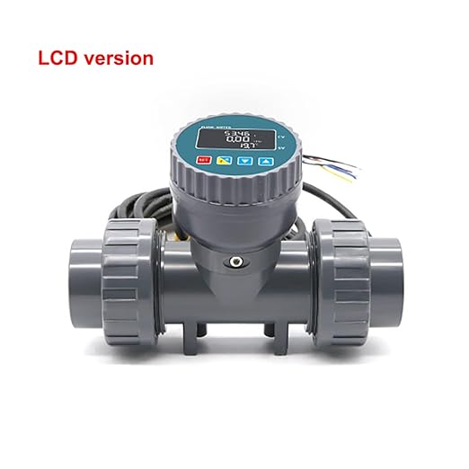 Digital Flow Meter High Precision Smart Digital Display Flowmeter DN25-80 Electronic RS485 Meter LCD Water Flow Sensor for Farm/Garden Irrigation Accurate Measurement(DN65,LCD Version)