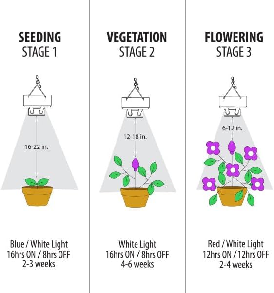 Feit Electric Grow Light 19W 2ft LED for Indoor Plants and Gardens, Full Spectrum Dual Hanging Bulb Grow Light, Hydroponic, GLP24ADJS/19W/LED