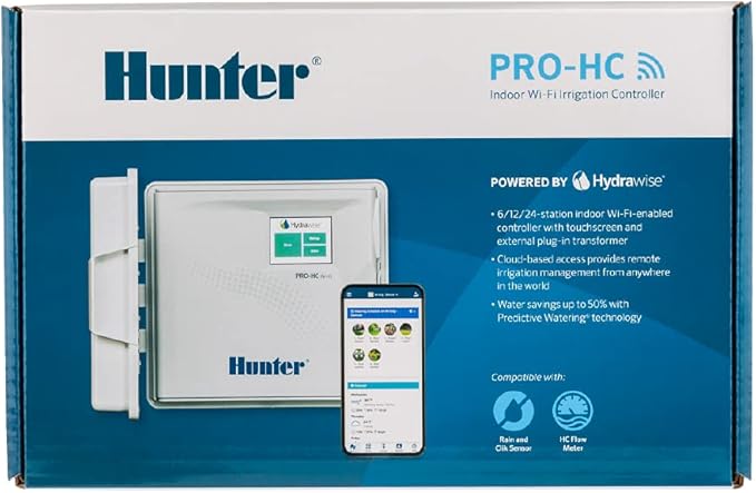 Hunter Company Hydrawise Pro-HC 12-Station Indoor Wi-Fi Irrigation Controller (PHC-1200i)