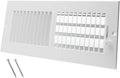 12 x 4 Inch [Duct Opening] Air Vent Covers for Wall or Ceiling - High Airflow 2 Way Steel Ventilation - Adjustable Wall/Ceiling Register, 13-3/4 Inch x 5-3/4 Inch [Overall Dimensions]