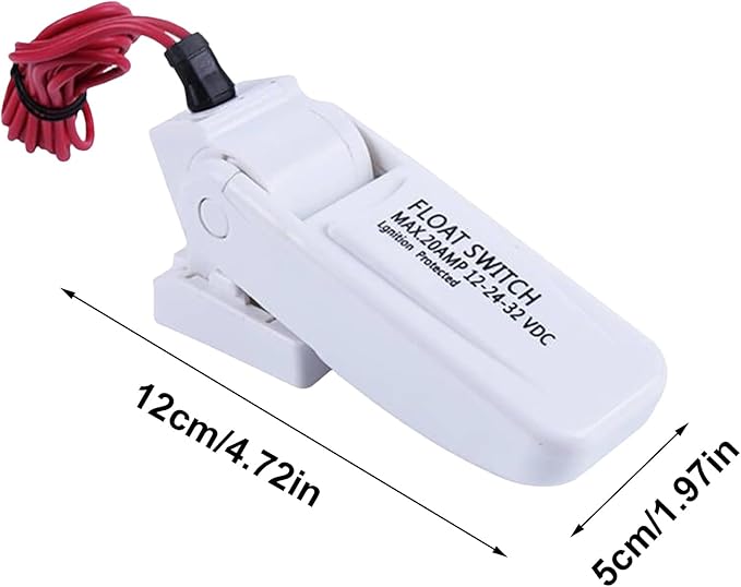 Float Control - Automatic Activation Bilge Pump Button, Waterproof 12V Pump Trigger | Marine Float Button Sensor, Reliable Bilge Pump for Water Quality Control and Boat Use