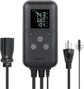 Greenhouse Temperature Controller Digital Waterproof Thermostat for Home Brewing, Fermentation, Breeding, Incubation, Terrarium, Heating & Cooling, 110V 10A 1100W