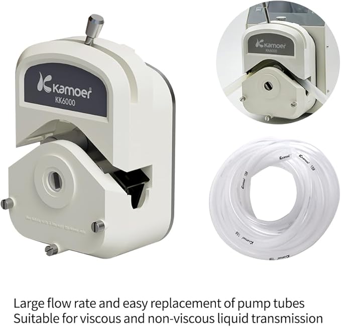 Kamoer 12L/min high flow peristaltic pump stepper motor 100V~240V M5(upgraded by AIP) intelligent WiFi variable speed liquid dosing pump touch screen digital control