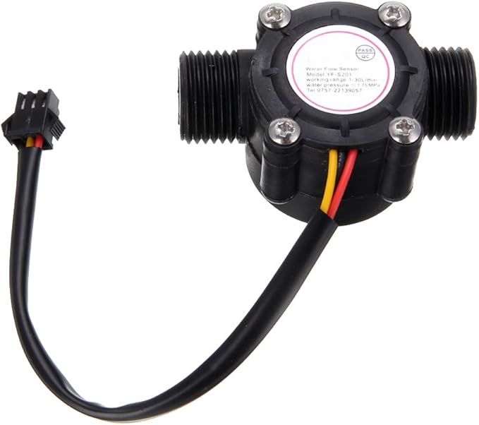 HiLetgo G1/2" Water Flow Hall Sensor Switch 1-30L/min 1.75MPa Flow Meter Flowmeter Counter Water Flow Sensor