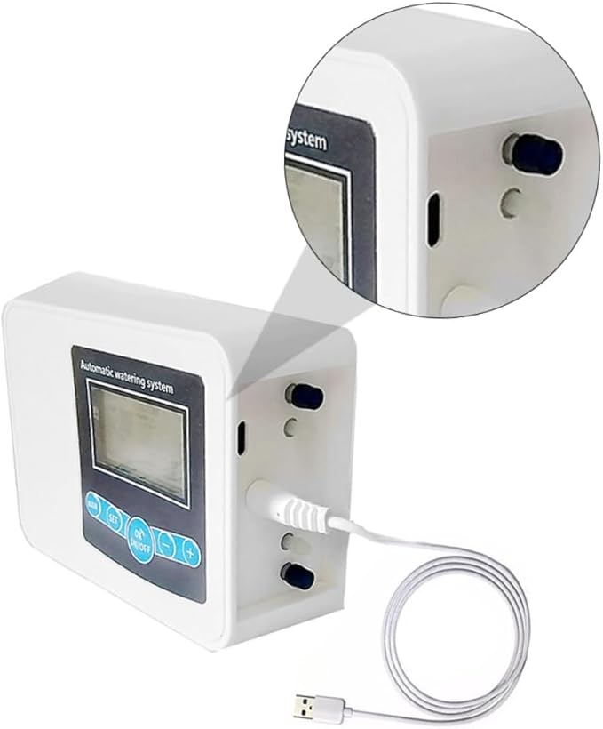 Mipcase Dual Pump Watering Timer for Balcony Garden Automatic Irrigation Controller Adjustable Settings Waterproof Design and Easy Installation