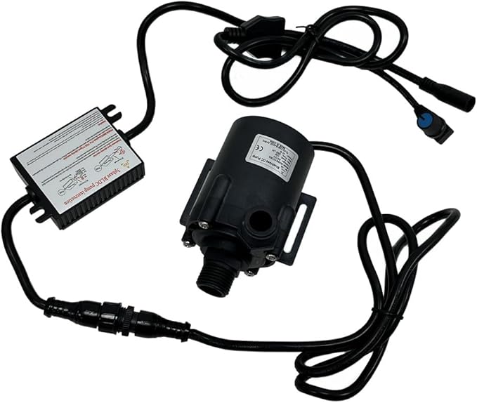 SHYSKY Speed/Flow Adjustable Smart Brushless Water Pump DC55E-12120A 12VDC 54W 12m 39ft 528GPH Low Noise, For Water Circulation Pressurization Cooling sys