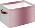 Pink Grey Ombre Storage Bins Cubes Waterproof Cloth Storage Basket, Farmhouse Gradient Minimalist Foldable Storage Bags for Shelf Closet Clothes Storages Organizers with Handles 15x11x9.5 in 1PCS