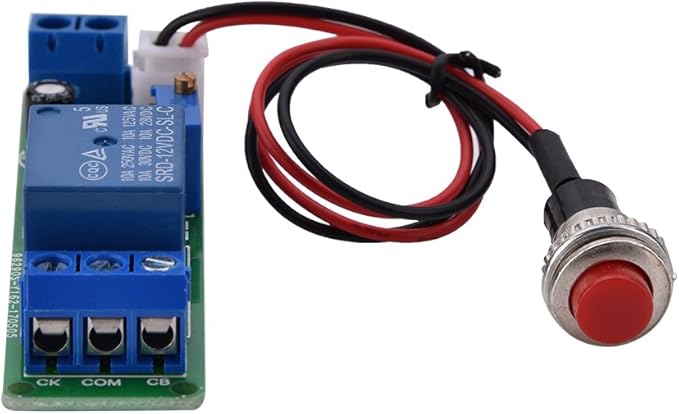 DC 12V Adjustable Delay Timer Module with 1–10 Second Off-Delay Relay Switch for Automotive Electronics, Industrial Control and DIY Projects