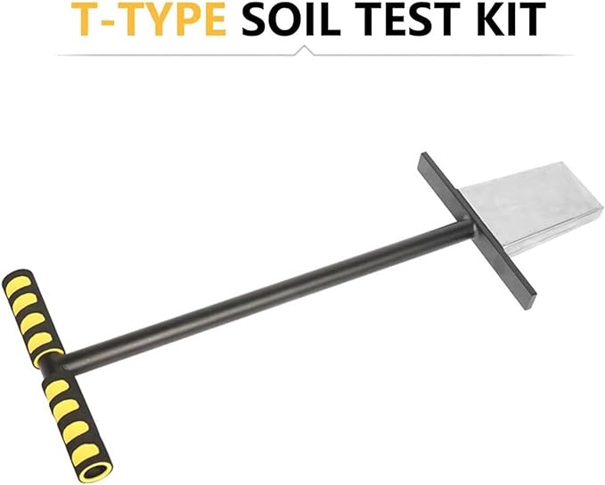 Stainless Steel Soil Sampler Probe, T-Type Handle Core Sampler Tool for Lawn, Garden, Golf Courses & Farm Soil Sampling, Professional Profiler with Chamfered Head