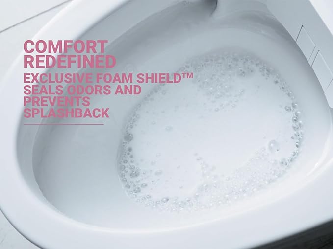 BidetKing Throne Smart Toilet Bidet Combination | Powerful Dual Flush | ADA Chair Height | Automatic Lid and Seat | DirectDry | Foam Shield | Endless Warm Water | 3 Year Warranty