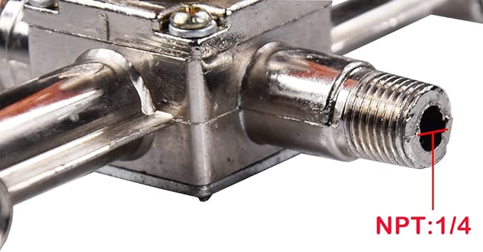 NPT Compressor Manifold Heavy Duty Double Outlet Manifold Air Compressor Fittings for Air Compressor Switch Control Valve Fittings