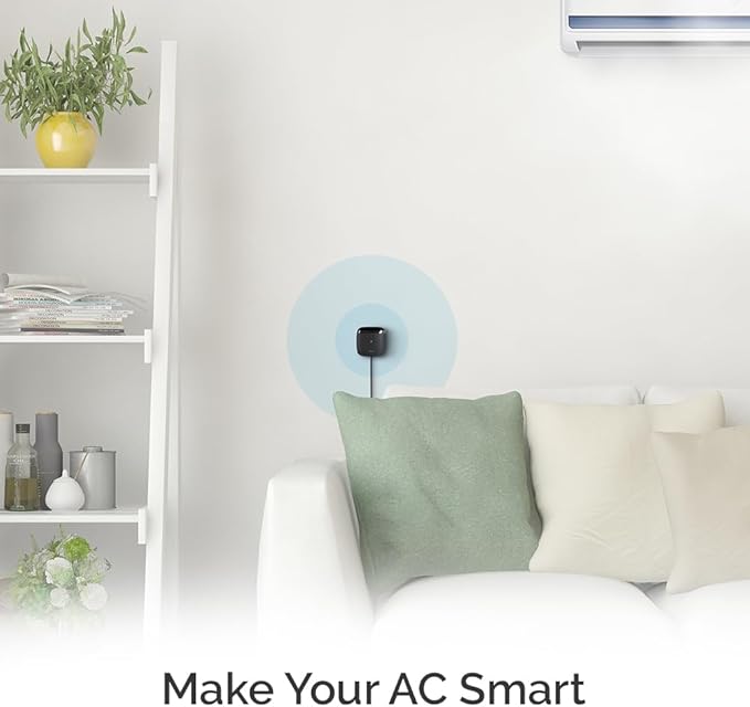 Breez Lite | Smart AC Controller for Mini-Split, Window & Portable Air Conditioners & Heat Pumps | Free App, No Subscriptions | Alexa, Google, Siri Shortcuts, SmartThings, IFTTT (Black)
