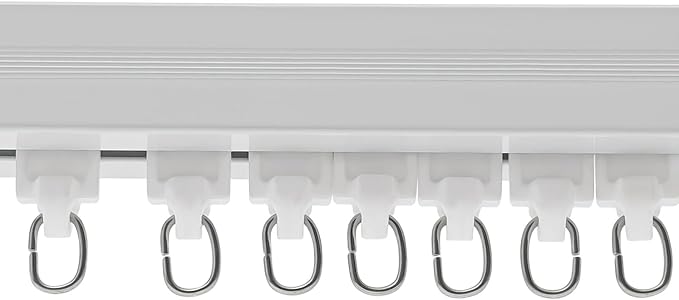 Electric Motorized Curtain Rail Track with Remote Control, 7-13.78ft Smart Curtains System Smartphone App Control for Alexa, Google Home, Automatic Curtain Opener