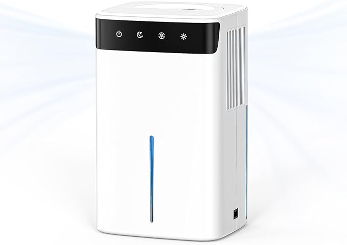 DEVERSE Max 5 Pints Smart Dehumidifier for Home/Bedroom/Basement, 600 Sq.Ft Coverage, with Drain Hose, Smart Humidity Control & Large Tank