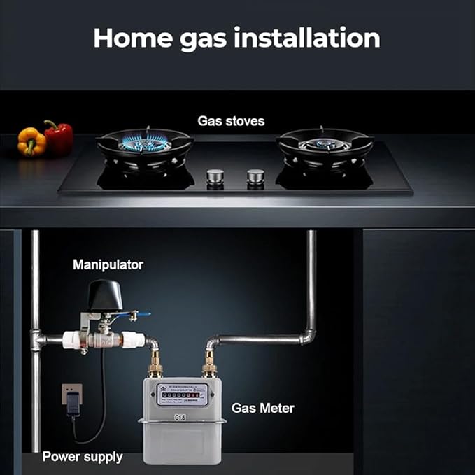 WiFi Robot Waterproof Valve Tuya Smart Remote Control APP Remote Control Water Pipe Gas Wireless Valve Switch US Plug