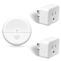 NineLeaf Motion Sensor Outlet, Wireless Motion Activated Plug with Timer & Light Sensor, 262 ft Range, 15A/1500W, Auto On/Off for Lights, Bathroom Fan, Garage, Hallway(1Sensor 2Plugs)