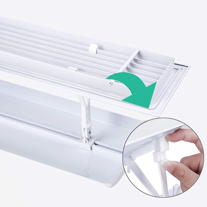 Air Deflector Adjustable Heat and Air Deflector for Sidewall Ceiling Vents RV, Home HVAC, AC and Ceiling Registers 23" Inch White