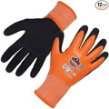 Ergodyne ProFlex 7551 Waterproof Winter Work Gloves, Cut Resistant ANSI A5, Sandy Nitrile Coated Palms, Thermal Fleece Lining, 12-Pack